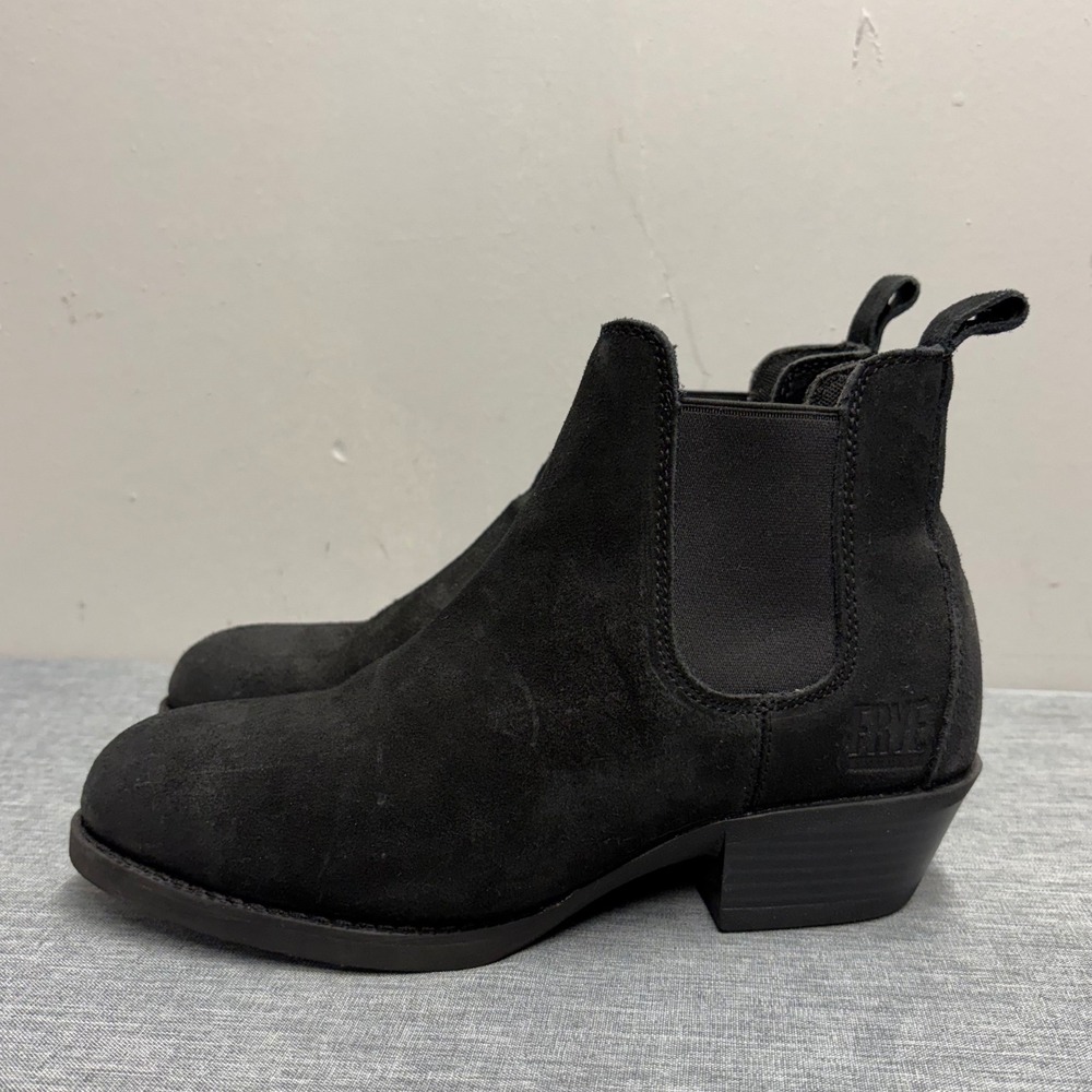 Frye Supply Chelsea Boot Womens 7.5 Black FR40501F Suede Safety Toe Work EH SR